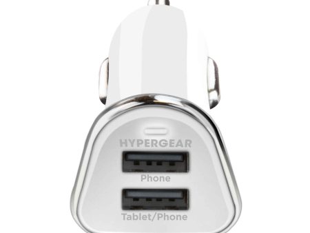 17W Dual USB Car Charger | White For Sale