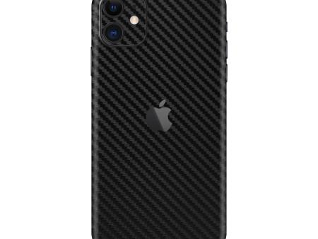 iPhone 11 3D Textured CARBON Fibre Skin - BLACK Fashion