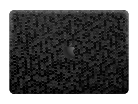 MacBook Pro 13  (2020 2022) LUXURIA BLACK HONEYCOMB 3D TEXTURED Skin Discount