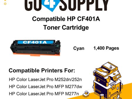 Compatible Cyan HP 201A CF401A Toner Cartridge Used for HP Color LaserJet Pro M252dn 252n; Color LaserJet Pro MFP M277dw 277n; Color LaserJet Pro MFP M274n Printers For Cheap