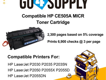 Compatible MICR Toner Cartridge Replacement for HP 05A 505A CE505A Used for HP P2030 2035 2035n P2050 2055d 2055n 2055x Printers Online Hot Sale