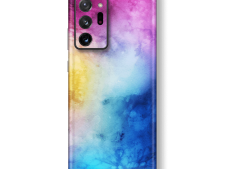 Samsung Galaxy NOTE 20 ULTRA SIGNATURE ABSTRACT Watercolour Blue Purple Skin For Discount