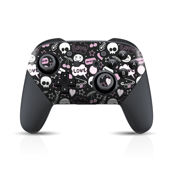 Nintendo Switch Pro CONTROLLER SIGNATURE Scary Fun STICKERS Skin on Sale