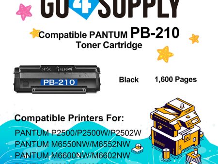 Compatible PANTUM Black PB210 PB-210 Toner Cartridge Replacement for P2500 P2500W P2502W M6550NW M6552NW M6600NW M6602NW M6600N M6602N Printer Hot on Sale