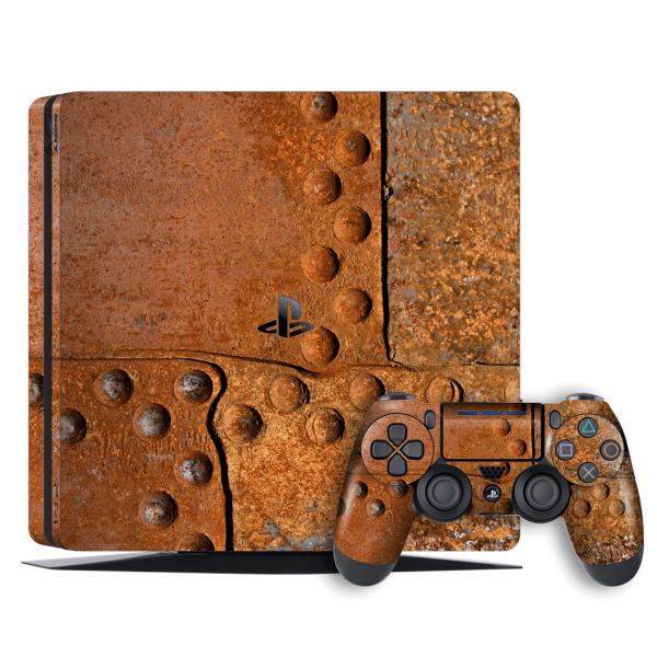 Playstation 4 SLIM (PS4 Slim) SIGNATURE RUST Skin - 14 For Sale