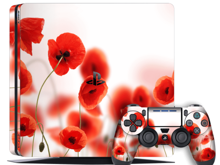 Playstation 4 SLIM (PS4 Slim) SIGNATURE POPPIES Skin - 13 Sale