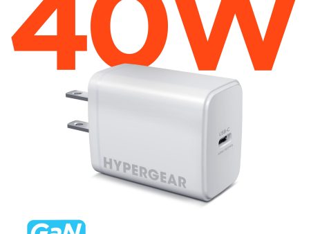 SpeedBoost 40W USB-C PD GaN Fast Wall Charger with PPS | White Hot on Sale