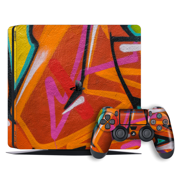 Playstation 4 SLIM (PS4 Slim) SIGNATURE GRAFFITI Skin - 05 Supply