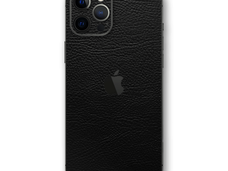 iPhone 12 PRO LUXURIA RIDERS Black LEATHER Textured Skin Online