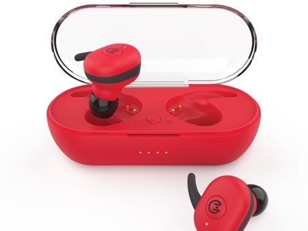 Active True Wireless Earbuds USB-C Red Supply