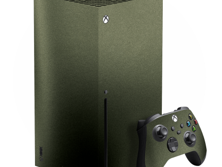 XBOX Series X MILITARY GREEN MATT Metallic Skin For Sale