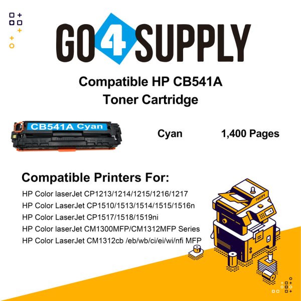 Compatible HP Cyan CB541A Toner Cartridge Used for HP Color laserJet CM1300MFP  CM1312MFP Series  CM1312cb  eb wb ci ei wi nfi MFP Printer For Cheap