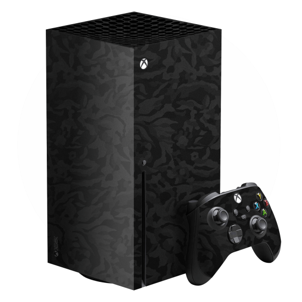 XBOX Series X LUXURIA BLACK CAMO 3D TEXTURED Skin Online now