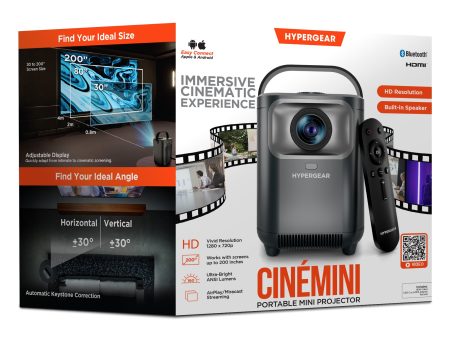 HyperGear CineMini Portable Mini Projector Black Discount