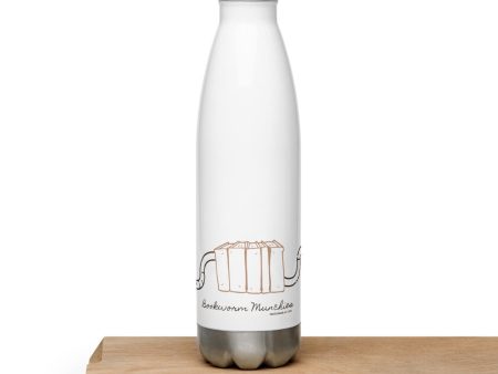 Bookworm Munchies Water Bottle - White Online