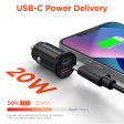 mini 20W USB-C PD + 18W USB Fast Car Charger | Black Fashion