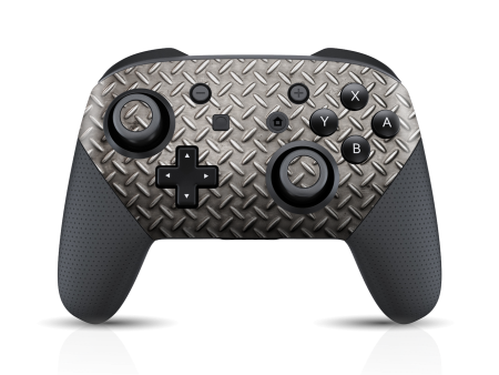 Nintendo Switch Pro CONTROLLER SIGNATURE Diamond STEEL PLATE Skin Supply