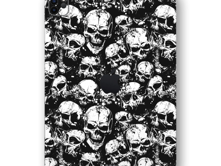 iPad PRO 11  (2020) SIGNATURE Black & White SKULL Skin Cheap