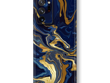 Samsung Galaxy NOTE 20 ULTRA SIGNATURE Ocean Blue & Gold Luxury Skin Online