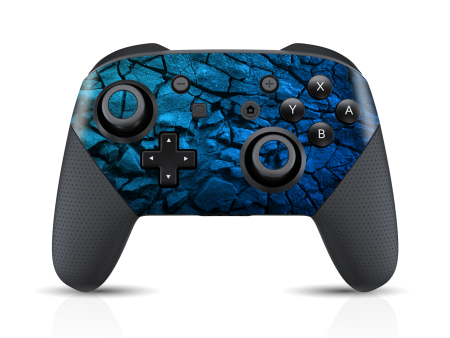 Nintendo Switch Pro CONTROLLER SIGNATURE Charcoal BLUE Skin For Sale