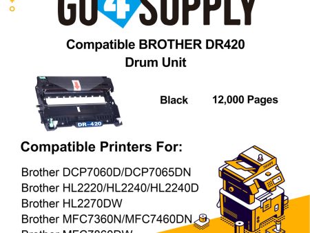 Compatible Brother DR-420 DR420 Drum Unit Used for Brother HL-2130  2220  2240  2240D  2270DW; MFC-7360N  7460DN  7860DW; DCP-7055  7060D  7065DN Printer Sale