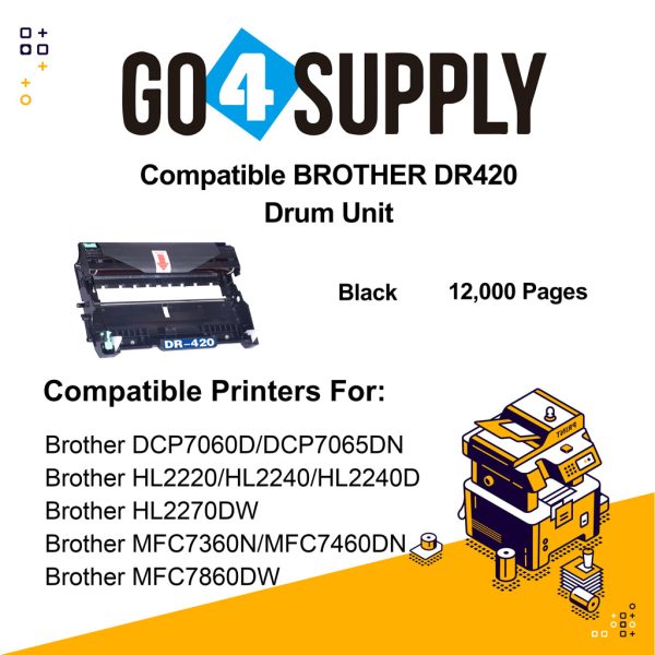 Compatible Brother DR-420 DR420 Drum Unit Used for Brother HL-2130  2220  2240  2240D  2270DW; MFC-7360N  7460DN  7860DW; DCP-7055  7060D  7065DN Printer Sale