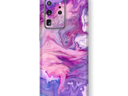 Samsung Galaxy S20 ULTRA SIGNATURE Abstract PURPLE Paint Skin Discount