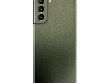 Samsung Galaxy S21 MILITARY GREEN Metallic Skin Online now