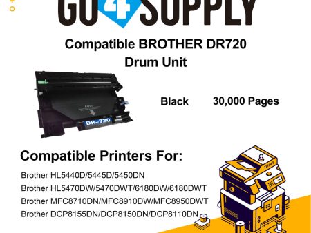 Compatible  Brother DR720 DR-720 Drum Unit Used for HL5440D 5445D 5450DN 5470DW 5470DWT 6180DW 6180DWT MFC8710DN MFC8910DW MFC8950DWTD CP8155DN DCP8150DN DCP8110DN Printer Online now