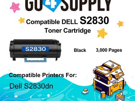 Compatible (3,000 Yield) Dell 2830 593-BBYO Toner Cartridge Replacement for S2830dn Printer For Discount