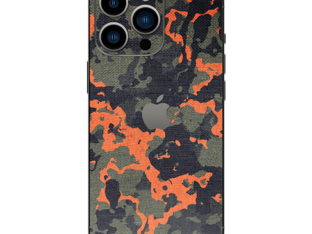 iPhone 14 Pro MAX SIGNATURE Green and Soft Orange Camo Skin Supply