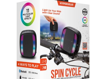 Spin Cycle Wireless LED Handlebar Speaker | Black For Discount