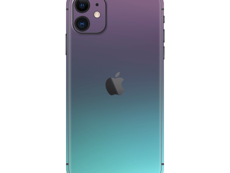 iPhone 11 CHAMELEON TURQUOISE LAVENDER Matt Metallic Skin Fashion