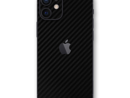 iPhone 12 3D Textured CARBON Fibre Skin - BLACK Online