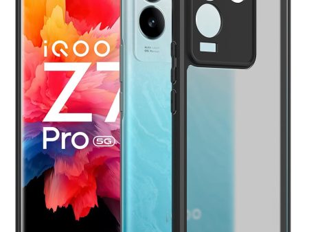 iQOO Z7 Pro Vivo T2 Pro 5G (FOSO) Skin Shock Proof Back Cover Case | (PC+TPU) - Black For Discount