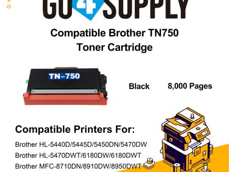 Compatible  Brother TN750 TN-750 Toner Unit Used for HL5440D 5445D 5450DN 5470DW 5470DWT 6180DW 6180DWT MFC8710DN MFC8910DW MFC8950DWTD CP8155DN DCP8150DN DCP8110DN Printer For Discount