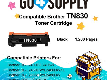 Compatible Brother TN-830 TN830XL Toner Cartridge Used for Brother HL-L2400D L2405W L2460DW L2460DWXL L2865DW L2480DW DCP-L2640DW MFC-L2807DW L2820DW L2820DWXL Printers Discount