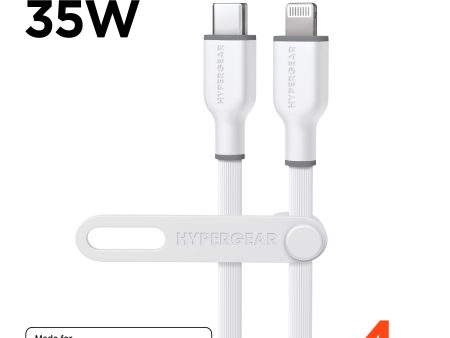 Flexi Pro USB-C to Lightning Soft-Touch Silicone Fast Charge Cable | 4ft | White Online Hot Sale