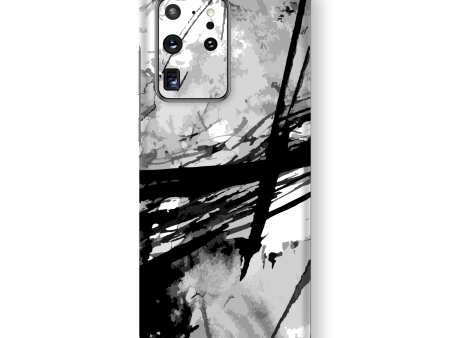 Samsung Galaxy S20 ULTRA SIGNATURE ABSTRACT Black & White Skin For Discount