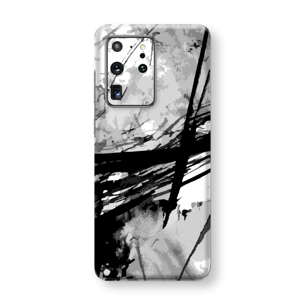 Samsung Galaxy S20 ULTRA SIGNATURE ABSTRACT Black & White Skin For Discount