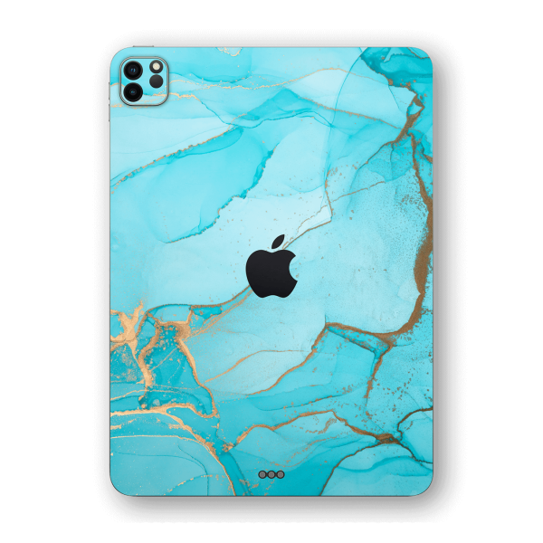 iPad PRO 11  (2020) SIGNATURE AGATE GEODE Aqua-Gold Skin Discount