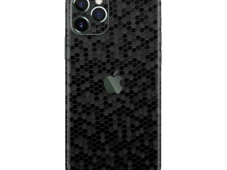 iPhone 11 Pro MAX LUXURIA BLACK HONEYCOMB 3D TEXTURED Skin Online Hot Sale