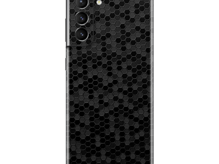 Samsung Galaxy S21 LUXURIA BLACK HONEYCOMB 3D TEXTURED Skin For Cheap