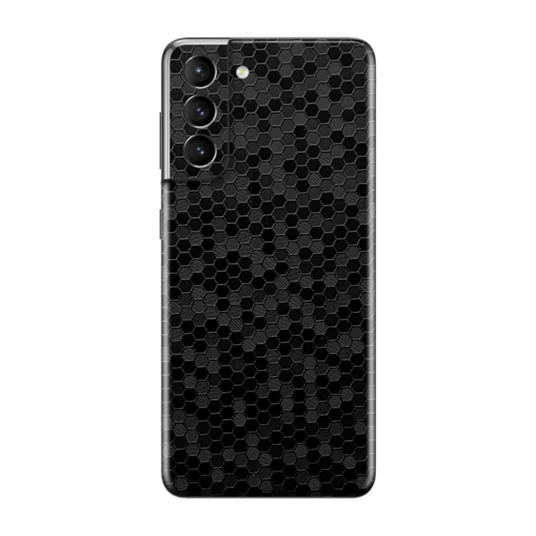 Samsung Galaxy S21 LUXURIA BLACK HONEYCOMB 3D TEXTURED Skin For Cheap