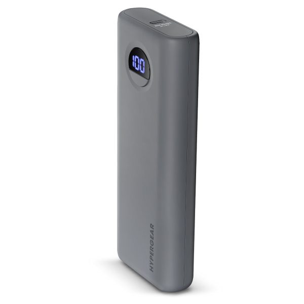 20,000mAh | Power Pack Pro+ Fast Charge Power Bank with 35W USB-C PD PPS and Digital Display | Gray Supply