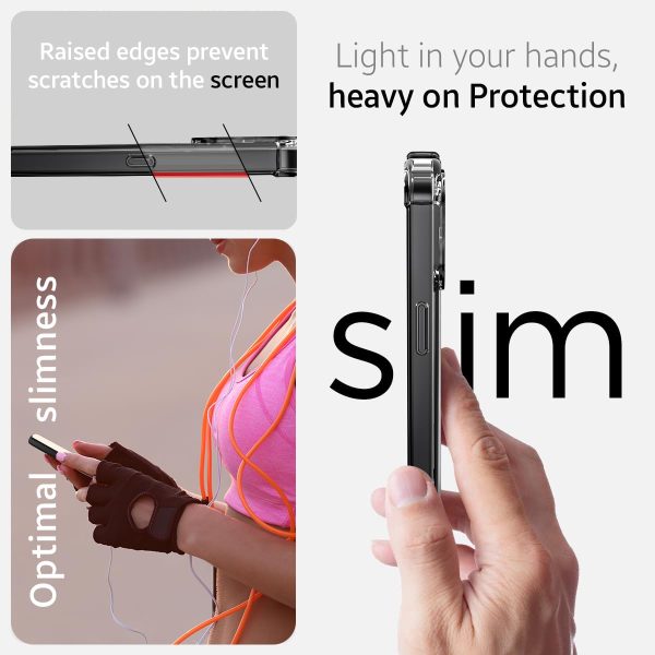 iPhone 15 (FOSO) Anti Shock Proof Back Cover Case | (TPU+PC) - Bumber Clear For Sale