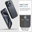 iPhone 15 Pro Max (FOSO) Royal Shock Proof Back Cover Case | (TPU+PC) - (Matte Black) on Sale