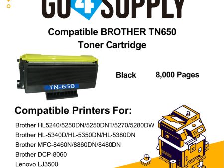 Compatible Brother TN650 TN-650 Toner Unit Used for Brother HL5240 5250DN 5250DNT 5270 5280DW; MFC8460N 8860DN 8480DN; DCP8060 DCP8065DN; HL-5340D HL-5350DN HL-5380DN Hot on Sale