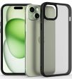 iPhone 15 Plus (FOSO) Skin Shock Proof Back Cover Case | (PC+TPU) - Matte Black Hot on Sale