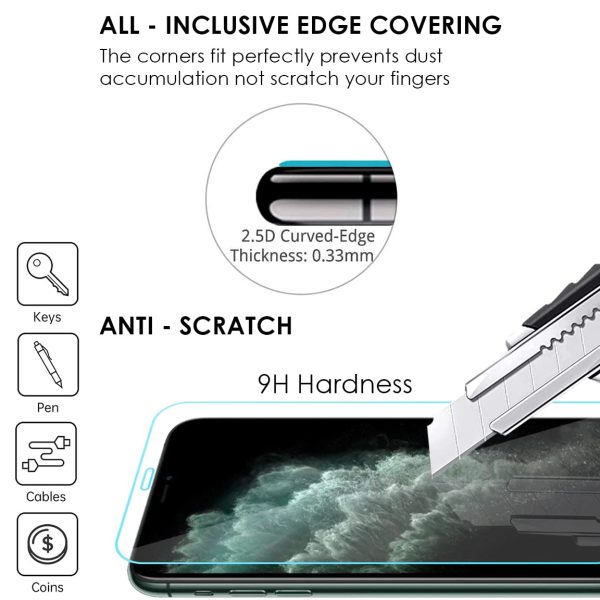 iPhone XS Max   iPhone 11 Pro Max Tempered Glass Screen Protector Guard | EZ FIT - 2 Pack on Sale